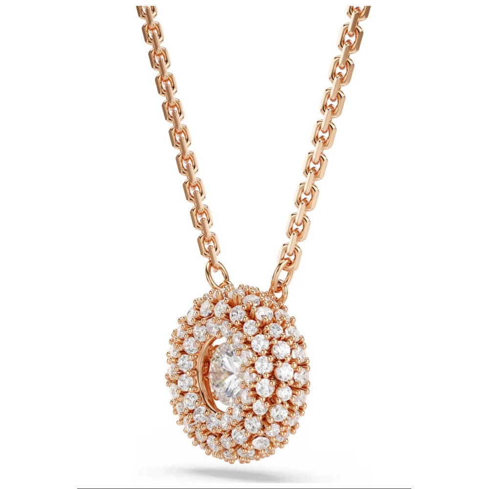 SWAROVSKI Μενταγιόν Sublima, Στρογγυλή κοπή, Λευκό, Επιμετάλλωση ΡοΖ-Χρυσό 18K 5764190