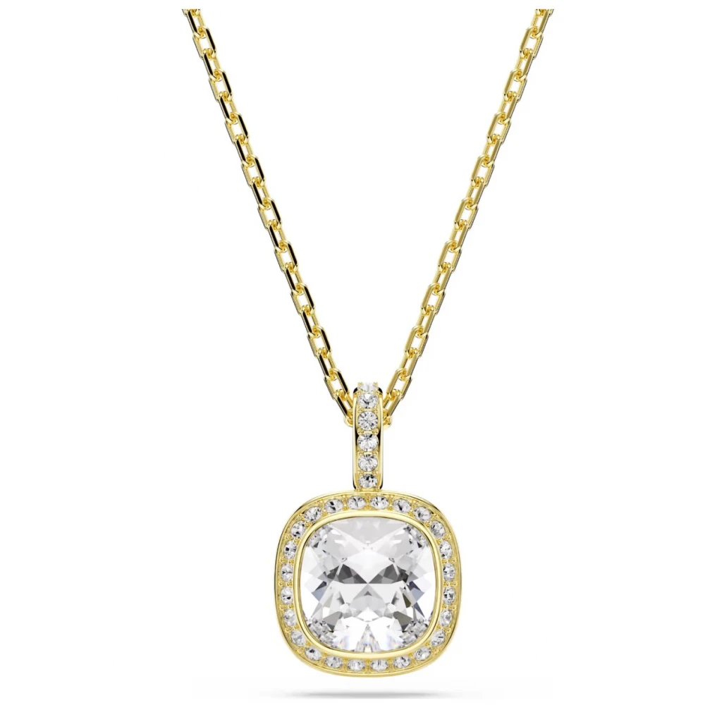 SWAROVSKI Μενταγιόν Una Angelic, Cushion κοπή, Λευκό, Επιμετάλλωση σε Χρυσό 18K 5764761