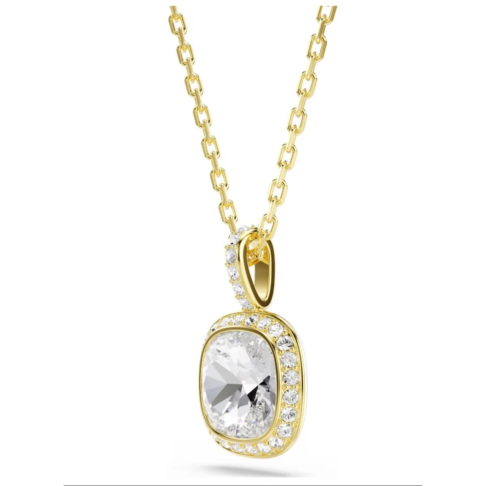 SWAROVSKI Μενταγιόν Una Angelic, Cushion κοπή, Λευκό, Επιμετάλλωση σε Χρυσό 18K 5764761