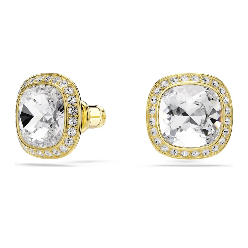 SWAROVSKI, Σκουλαρίκια Una Angelic, Cushion Κοπή, Λευκά, Επιμετάλλωση σε χρυσό 18Κ 5764762