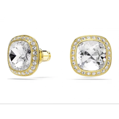 SWAROVSKI, Σκουλαρίκια Una Angelic, Cushion Κοπή, Λευκά, Επιμετάλλωση σε χρυσό 18Κ 5764762