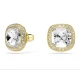 SWAROVSKI, Σκουλαρίκια Una Angelic, Cushion Κοπή, Λευκά, Επιμετάλλωση σε χρυσό 18Κ 5764762