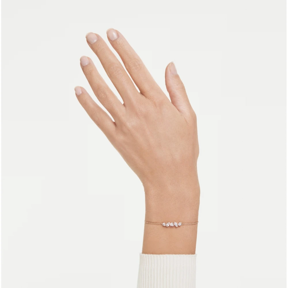 SWAROVSKI Βραχιόλι Mesmera Μίξη Κοπών, Λευκό, Επιμετάλλωση σε ροζ-χρυσό 18K 5764801