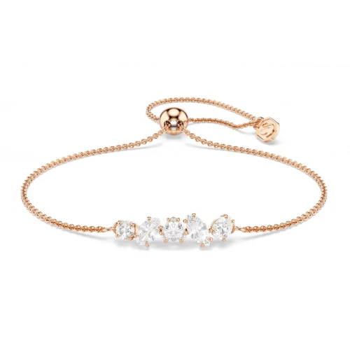 SWAROVSKI Βραχιόλι Mesmera Μίξη Κοπών, Λευκό, Επιμετάλλωση σε ροζ-χρυσό 18K 5764801