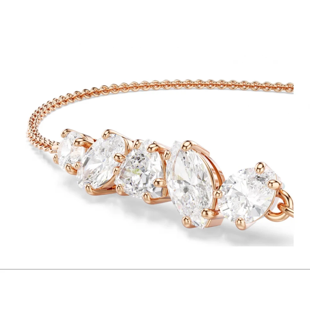 SWAROVSKI Βραχιόλι Mesmera Μίξη Κοπών, Λευκό, Επιμετάλλωση σε ροζ-χρυσό 18K 5764801