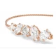 SWAROVSKI Βραχιόλι Mesmera Μίξη Κοπών, Λευκό, Επιμετάλλωση σε ροζ-χρυσό 18K 5764801