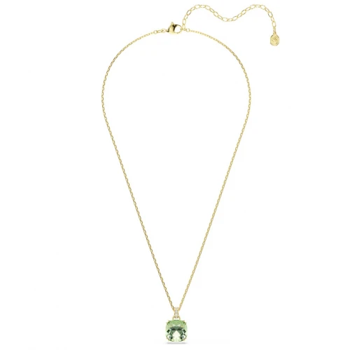 SWAROVSKI Μενταγιόν Millenia, Cushion κοπή, Πράσινο, Επιμετάλλωση σε Χρυσό 18K 5764821