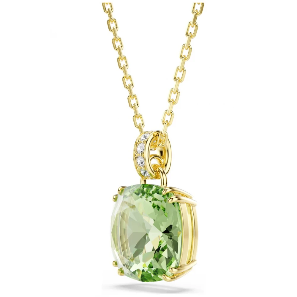 SWAROVSKI Μενταγιόν Millenia, Cushion κοπή, Πράσινο, Επιμετάλλωση σε Χρυσό 18K 5764821