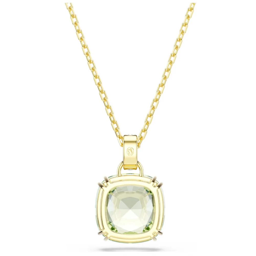 SWAROVSKI Μενταγιόν Millenia, Cushion κοπή, Πράσινο, Επιμετάλλωση σε Χρυσό 18K 5764821