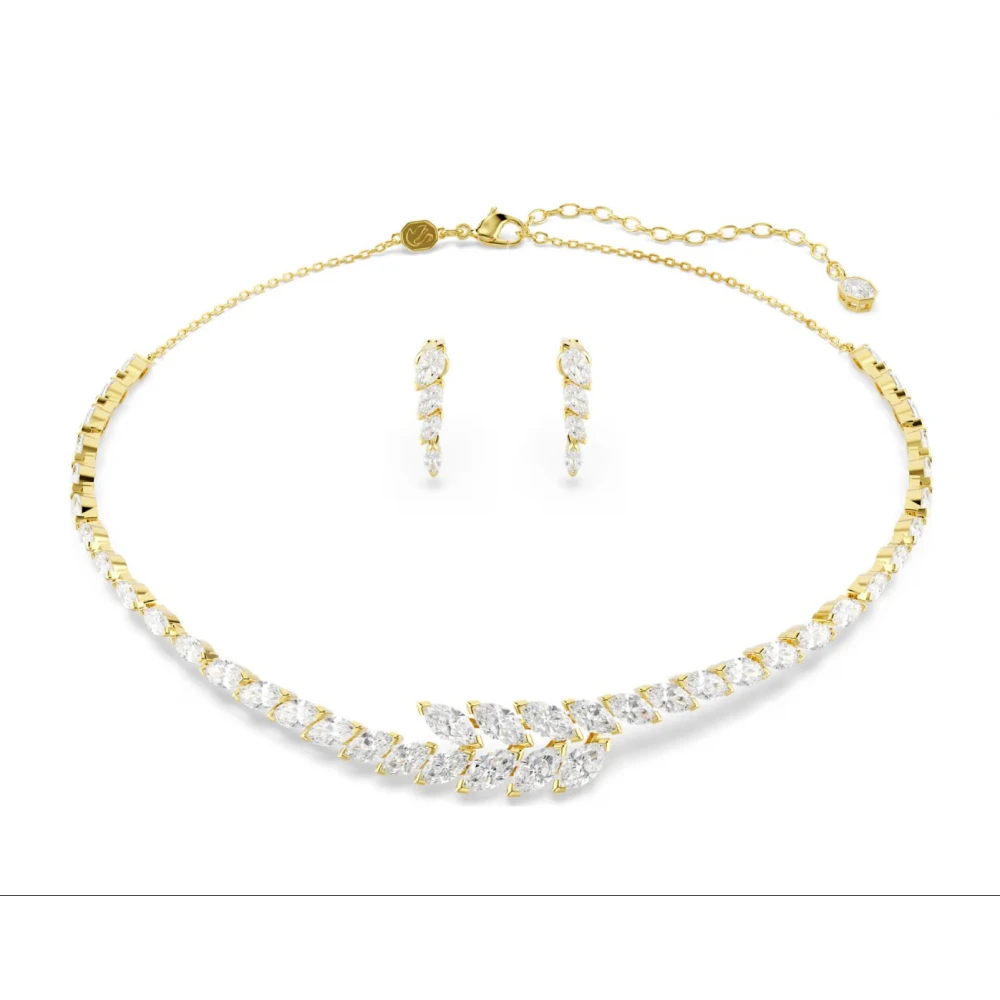 SWAROVSKI Mesmera Set, Marquise κοπή, Λευκό, Επιχρυσωμένο σε 18Κ 5764868