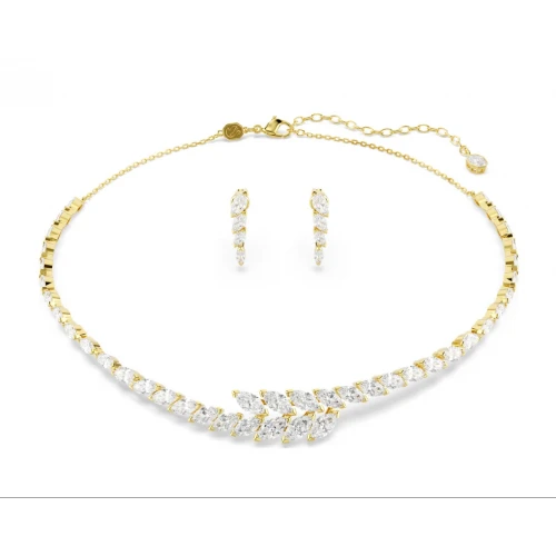 SWAROVSKI Mesmera Set, Marquise κοπή, Λευκό, Επιχρυσωμένο σε 18Κ 5764868