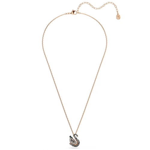 SWAROVSKI Swan Μενταγιόν με αλυσίδα, Λευκό, Μίξη Κοπών Επιμετάλλωση σε Ροζ-Χρυσό 18K 5764882