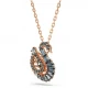 SWAROVSKI Swan Μενταγιόν με αλυσίδα, Λευκό, Μίξη Κοπών Επιμετάλλωση σε Ροζ-Χρυσό 18K 5764882