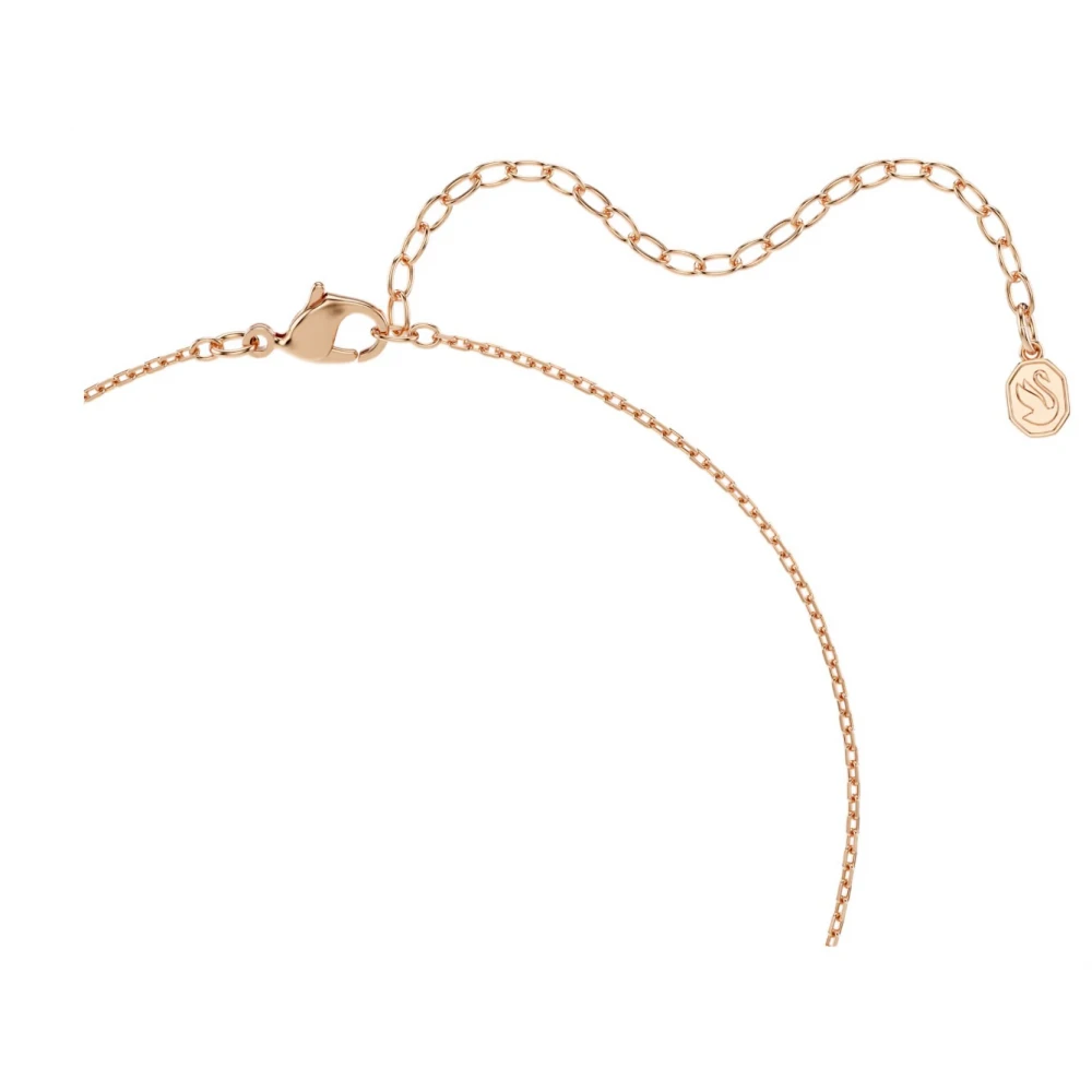 SWAROVSKI Swan Μενταγιόν με αλυσίδα, Λευκό, Μίξη Κοπών Επιμετάλλωση σε Ροζ-Χρυσό 18K 5764882