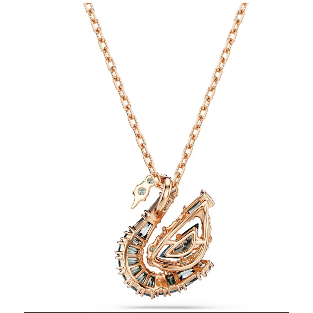 SWAROVSKI Swan Μενταγιόν με αλυσίδα, Λευκό, Μίξη Κοπών Επιμετάλλωση σε Ροζ-Χρυσό 18K 5764882