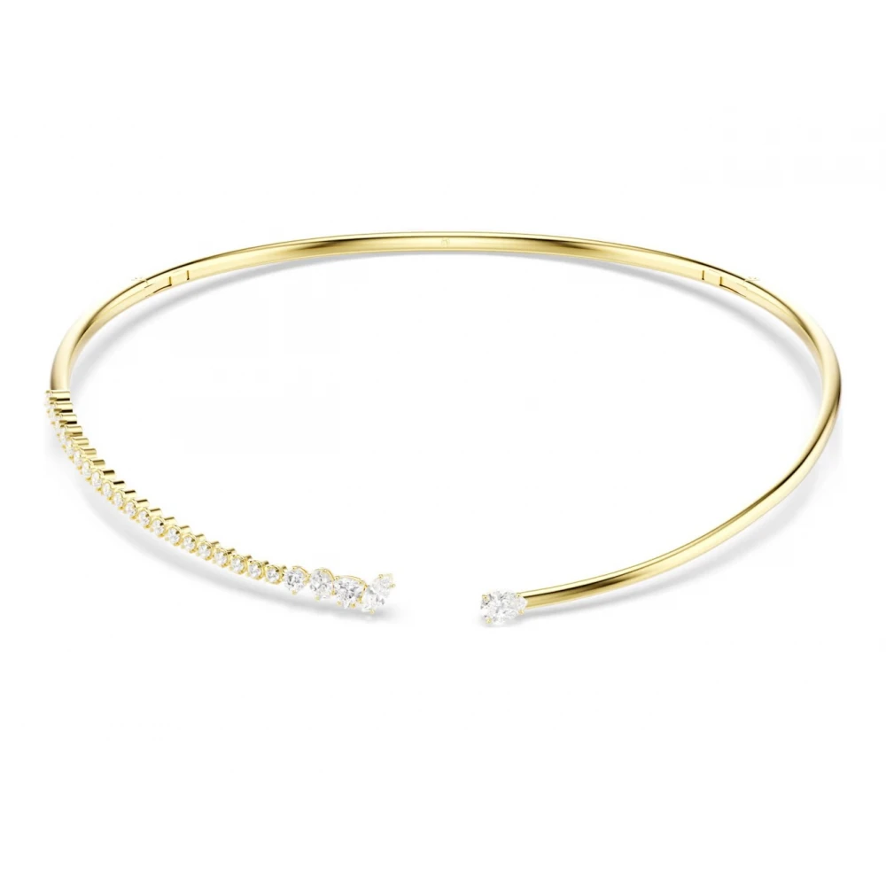 SWAROVSKI Τσόκερ Mesmera, Μίξη Κοπών, Λευκό, Επιμετάλλωση με χρυσό 18K 5765320