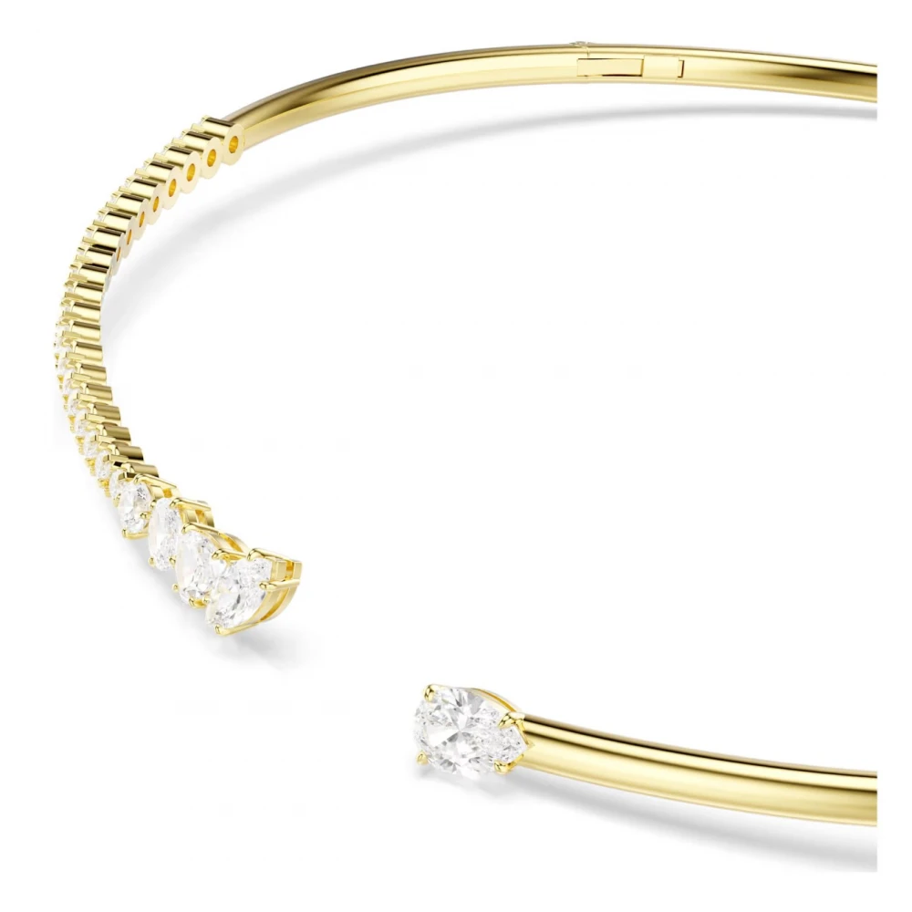 SWAROVSKI Τσόκερ Mesmera, Μίξη Κοπών, Λευκό, Επιμετάλλωση με χρυσό 18K 5765320