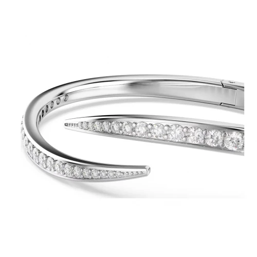 SWAROVSKI Vienna Άκαμπτο Βραχιόλι, Κύκνος, Λευκό, Στρογγυλή Κοπή, Επιμετάλλωση Ροδίου 5765321