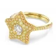 SWAROVSKI Δαχτυλίδι Sublima, Στρογγυλή κοπή, Αστέρι, Πολύχρωμο, Επιμετάλλωση σε Χρυσό 18Κ 5767346