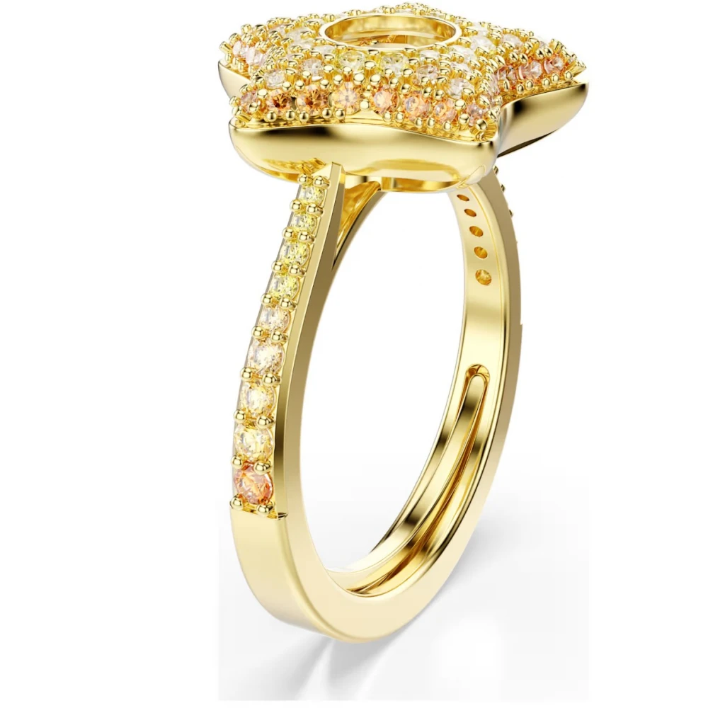 SWAROVSKI Δαχτυλίδι Sublima, Στρογγυλή κοπή, Αστέρι, Πολύχρωμο, Επιμετάλλωση σε Χρυσό 18Κ 5767346