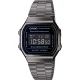 CASIO Vintage με Μπρασελέ σε Ανθρακί Τόνο από Ανοξείδωτο Ατσάλι A-168WEGG-1BEF