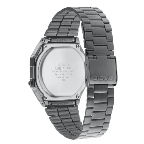 CASIO Vintage με Μπρασελέ σε Ανθρακί Τόνο από Ανοξείδωτο Ατσάλι A-168WEGG-1BEF