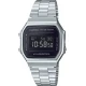 CASIO Vintage με Μπρασελέ σε Ασημί Τόνο από Ανοξείδωτο Ατσάλι A-168WEM-1EF