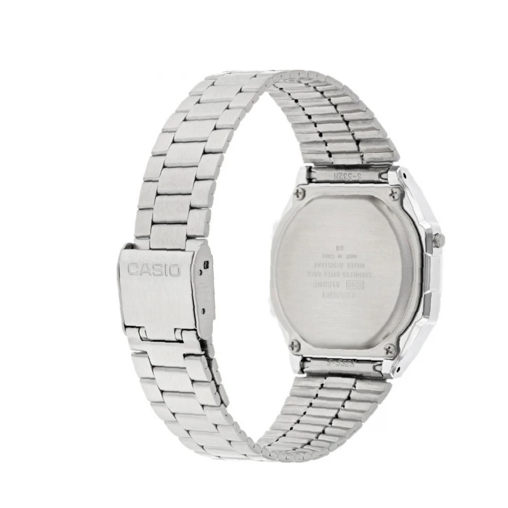 CASIO Vintage με Μπρασελέ σε Ασημί Τόνο από Ανοξείδωτο Ατσάλι A-168WEM-1EF