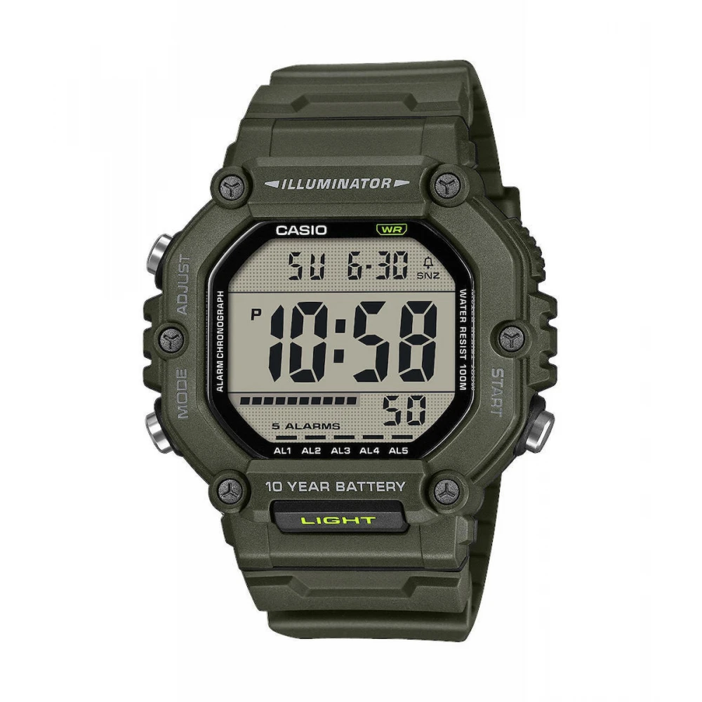CASIO Timeless με Λαδί Λουράκι από Καουτσούκ ΅AE-1600HX-3AVEF