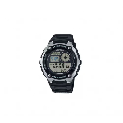 CASIO Standard llluminator με Μαύρο Λουράκι από Καουτσούκ AE-2100W-1AVEF