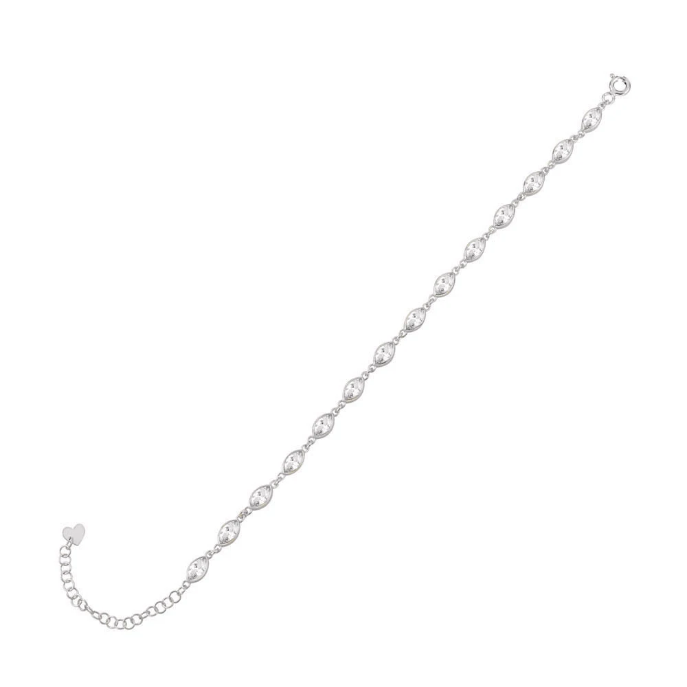 LAURA P. Coctail Βραχιόλι από Ασήμι 925 με Λευκά Ζιργκόν BR0029BB