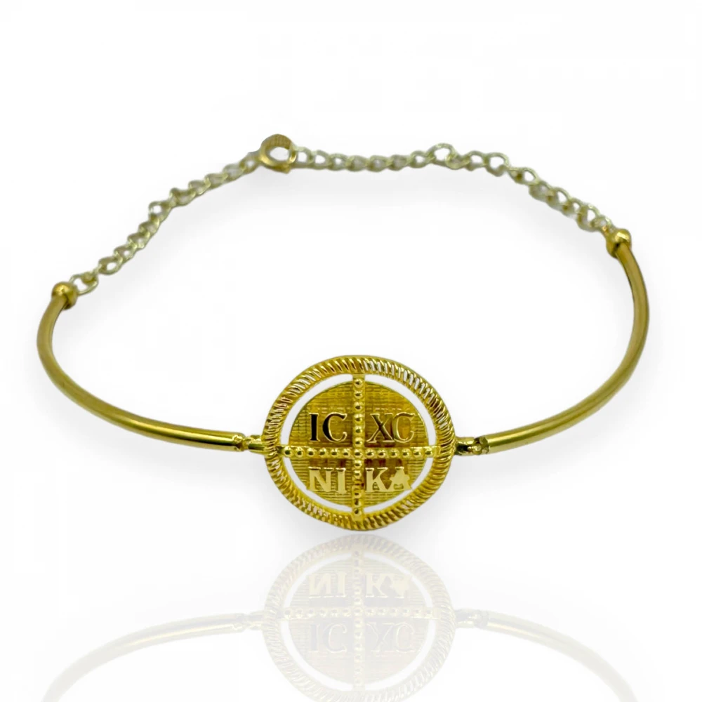 14K Χρυσό Bραχιόλι με Κωνσταντινάτο BX461KR