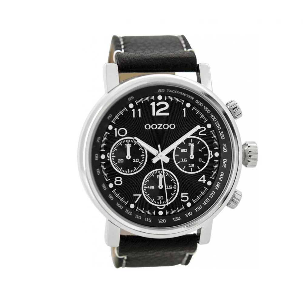 OOZOO Timepieces με Μαύρο Δερμάτινο Λουράκι C9459