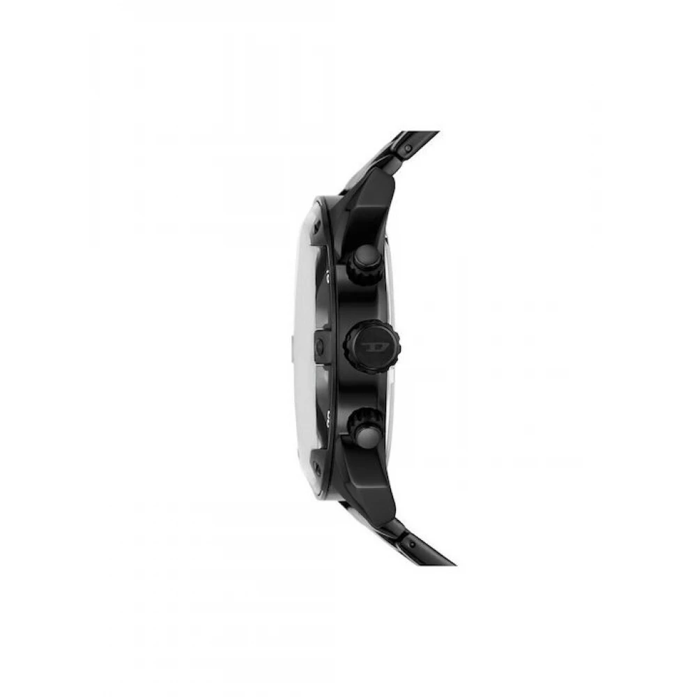 DIESEL Spiked Χρονογράφος με Μαύρο Μπρασελέ από Ανοξείδωτο Ατσάλι DZ4644