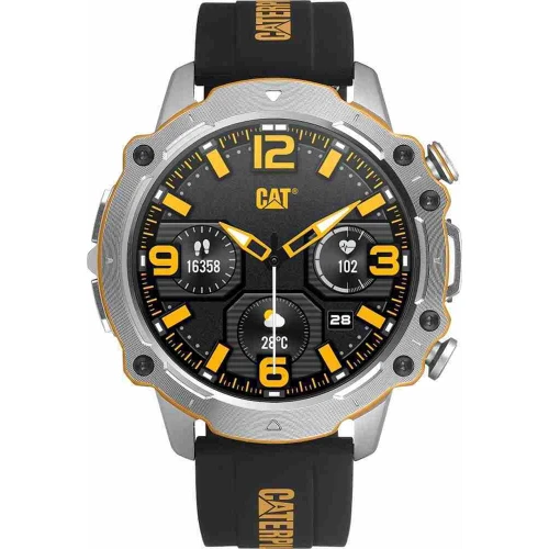 CATERPILLAR Smartwatch με Μαύρο Λουράκι Σιλικόνης E114021100