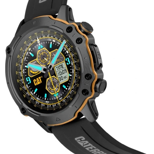 CATERPILLAR Smartwatch με Μαύρο Λουράκι Σιλικόνης E116021100