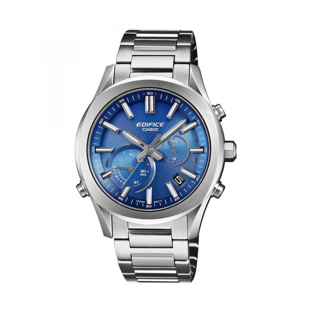 CASIO Edifice "Ηλιακός" Χρονογράφος με Μπρασελέ από Ανοξείδωτο Ατσάλι EQB-1300D-2AEF
