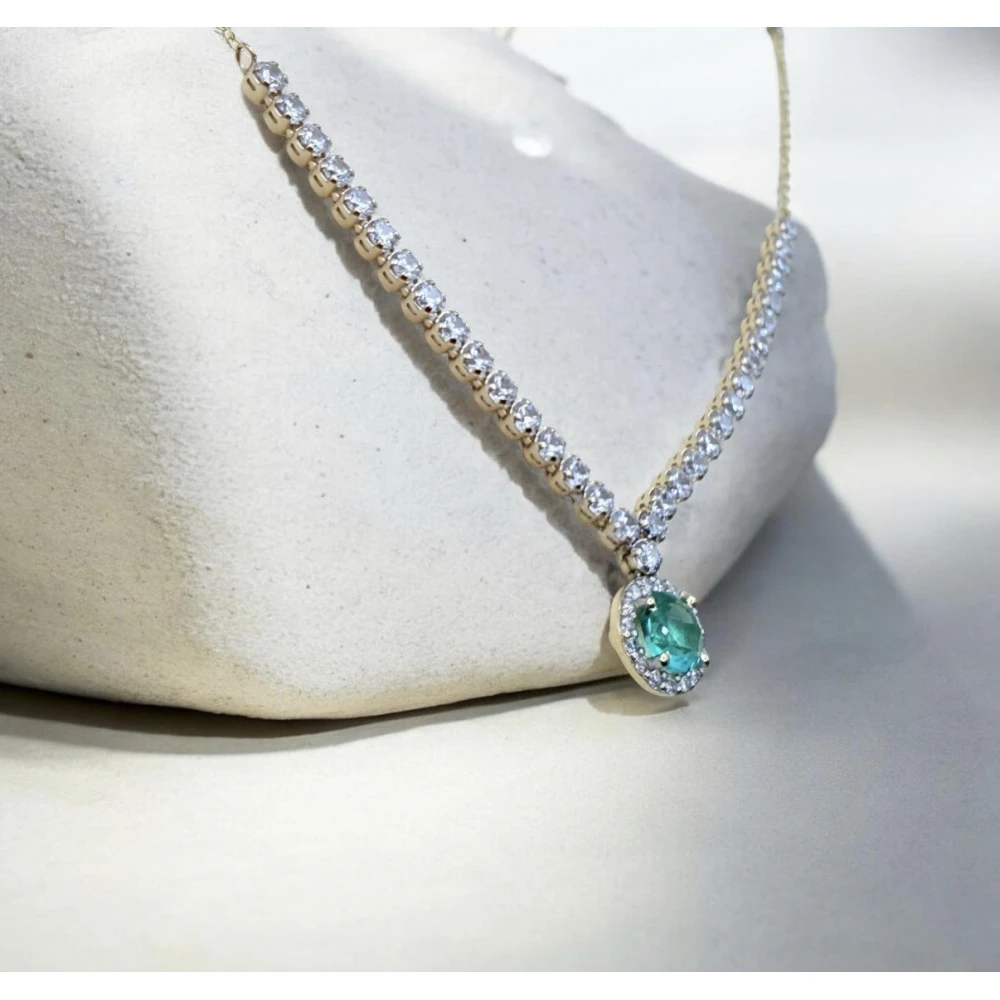 14K Χρυσό Κολιέ με Ζιργκόν F028599