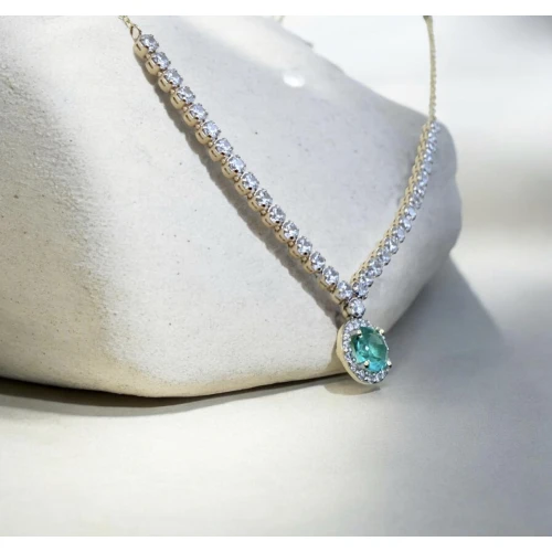 14K Χρυσό Κολιέ με Ζιργκόν F028599
