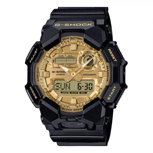 CASIO G-Shock Μαύρο με λουράκι από καουτσούk GA-010GGB-1A9ER