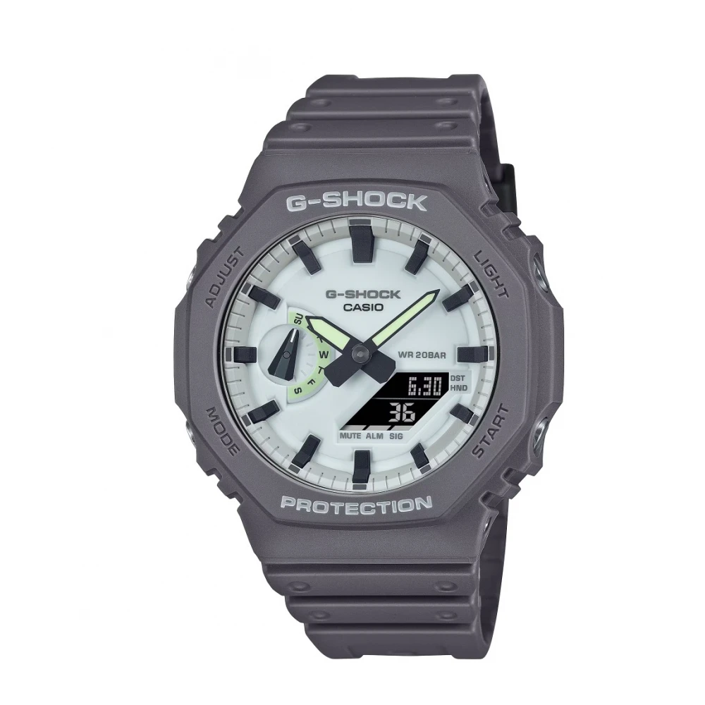 CASIO G-Shock Γκρι με λουράκι από καουτσούk GA-2100HD-8AER