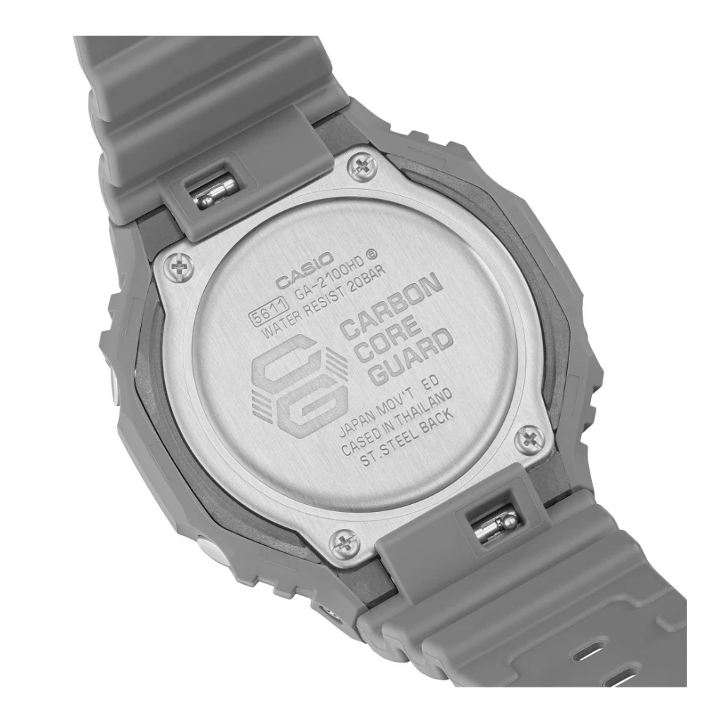 CASIO G-Shock Γκρι με λουράκι από καουτσούk GA-2100HD-8AER