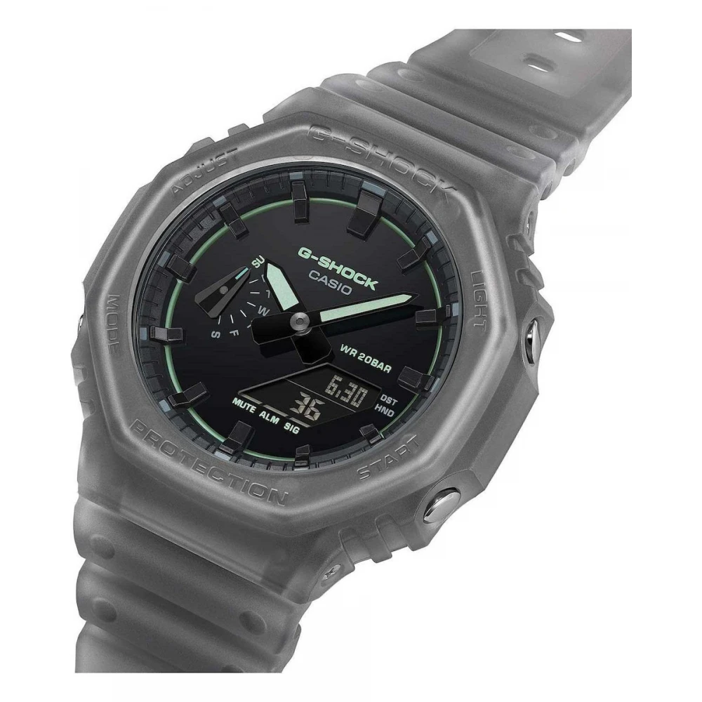 CASIO G-SHOCK με Γκρι Λουράκι από Καουτσούκ GA-2100K-1AER