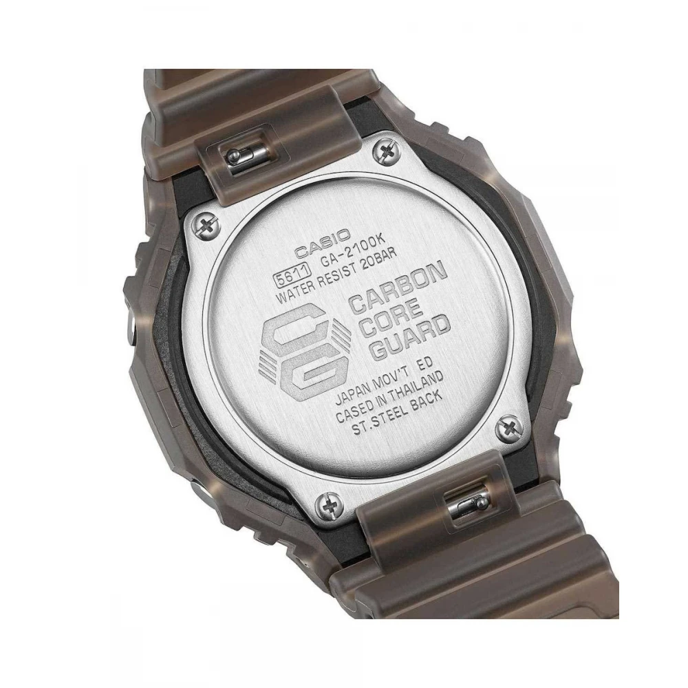 CASIO G-SHOCK με Καφέ Λουράκι από Καουτσούκ GA-2100K-5AER