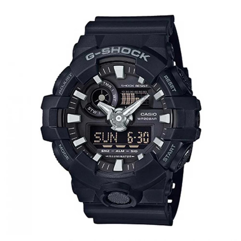 CASIO G-Shock με Μαύρο Λουράκι από Καουτσούκ GA-700-1BER