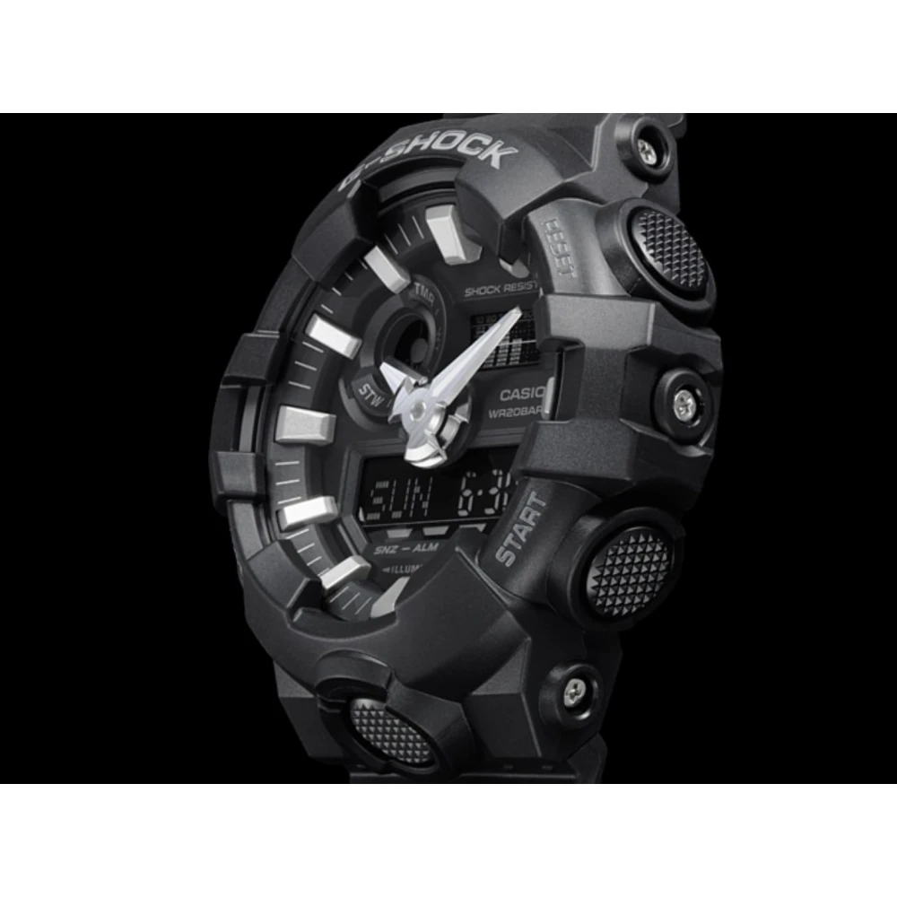 CASIO G-Shock με Μαύρο Λουράκι από Καουτσούκ GA-700-1BER