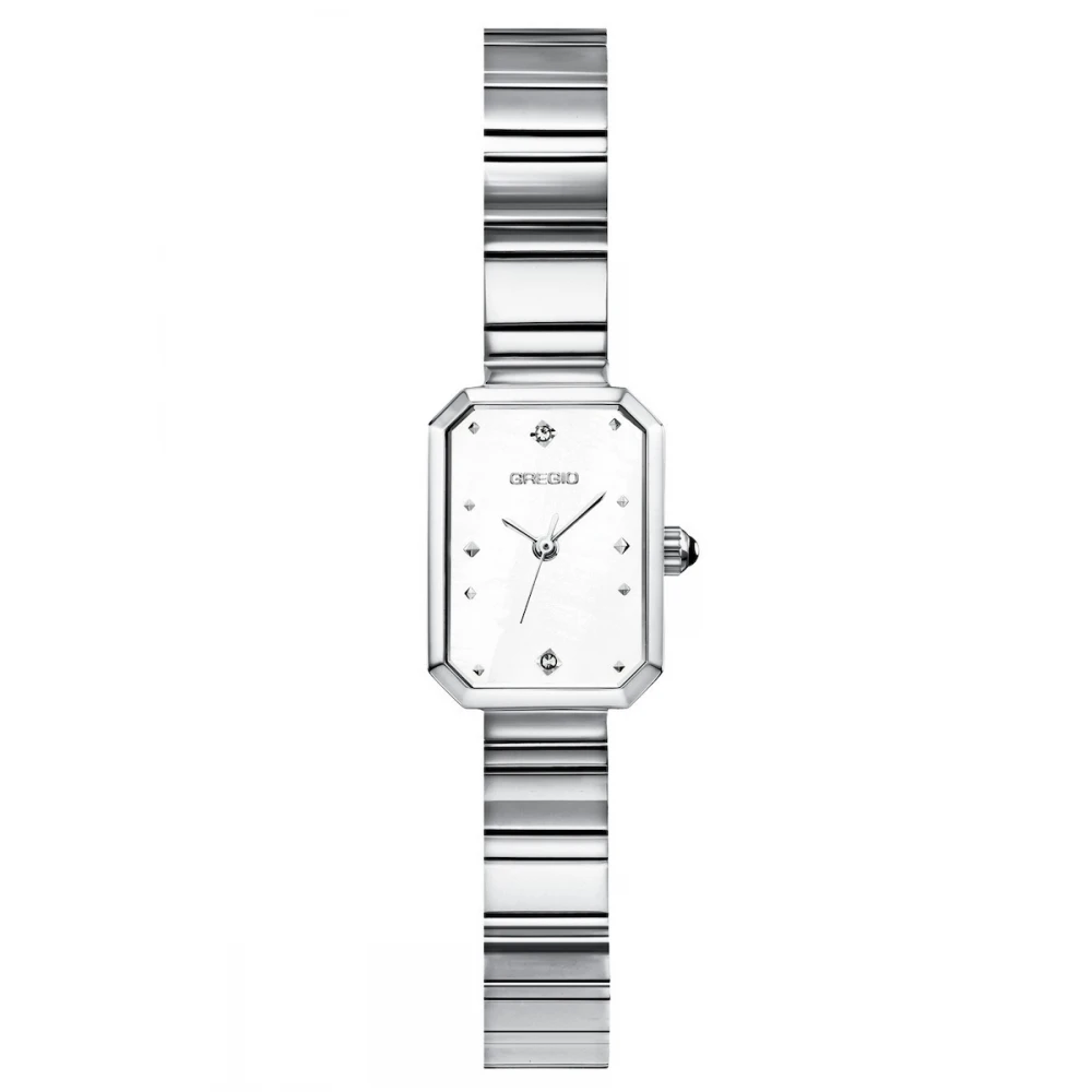 GREGIO Sorvana με Ασημί Μπρασελέ από Ανοξείδωτο Ατσάλι και Ζιργκόν GR640010