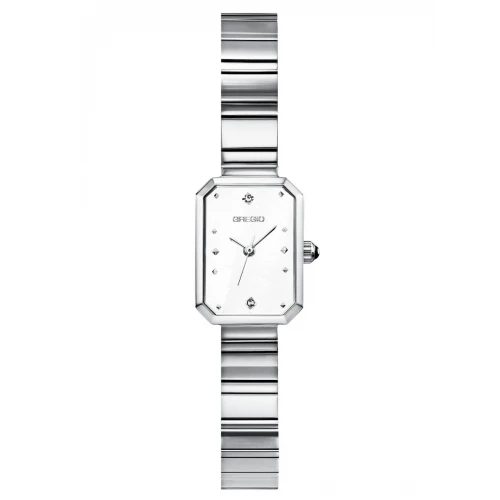 GREGIO Sorvana με Ασημί Μπρασελέ από Ανοξείδωτο Ατσάλι και Ζιργκόν GR640010