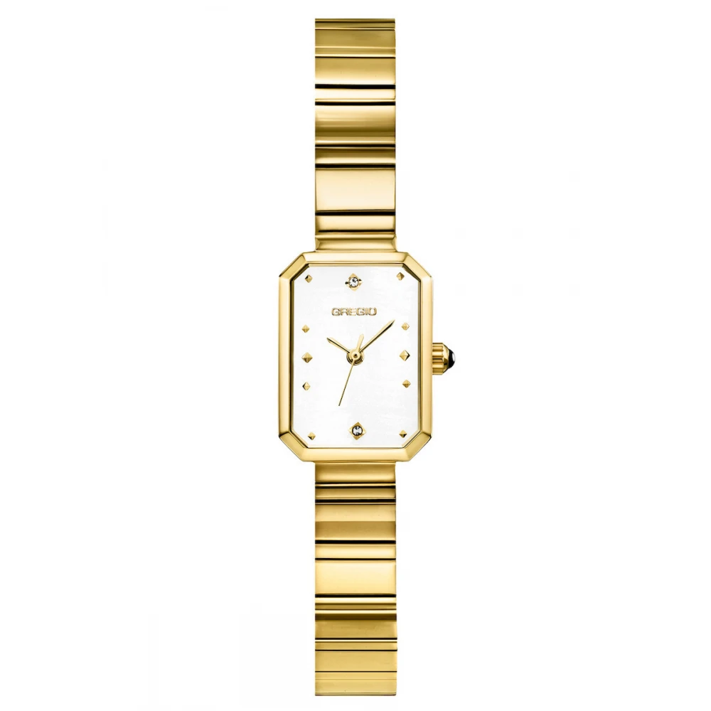 GREGIO Sorvana με Χρυσό Μπρασελέ από Ανοξείδωτο Ατσάλι και Ζιργκόν GR640020