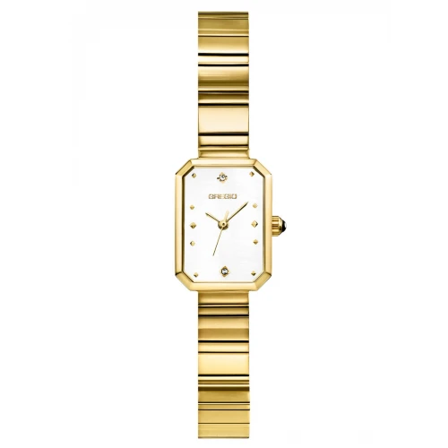 GREGIO Sorvana με Χρυσό Μπρασελέ από Ανοξείδωτο Ατσάλι και Ζιργκόν GR640020